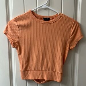 Rue21 Ribbed Orange Top, Size Small